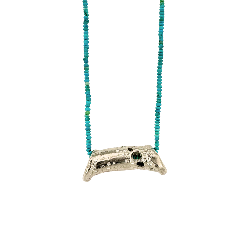 Turquoise Beaded Coral Necklace