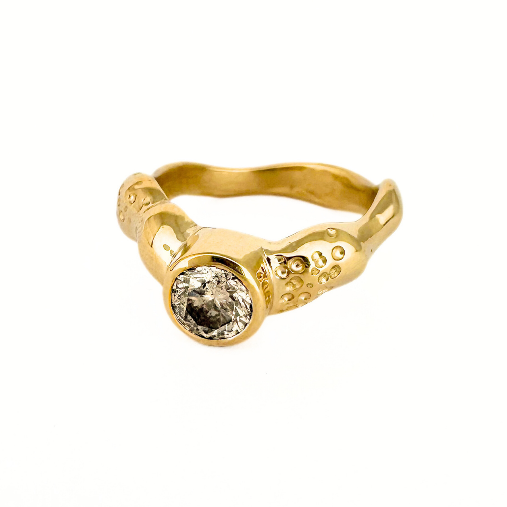 Coral Garden Champagne Diamond Ring