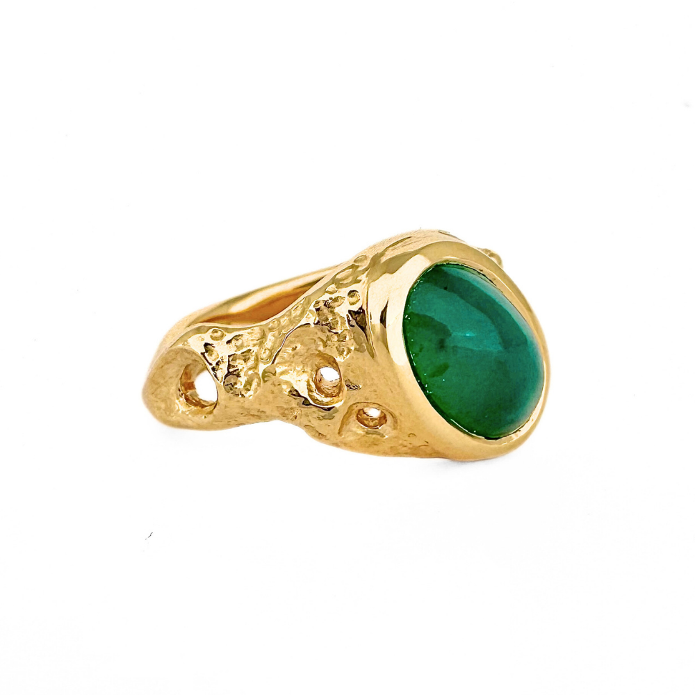 Large Oval Coral Ring