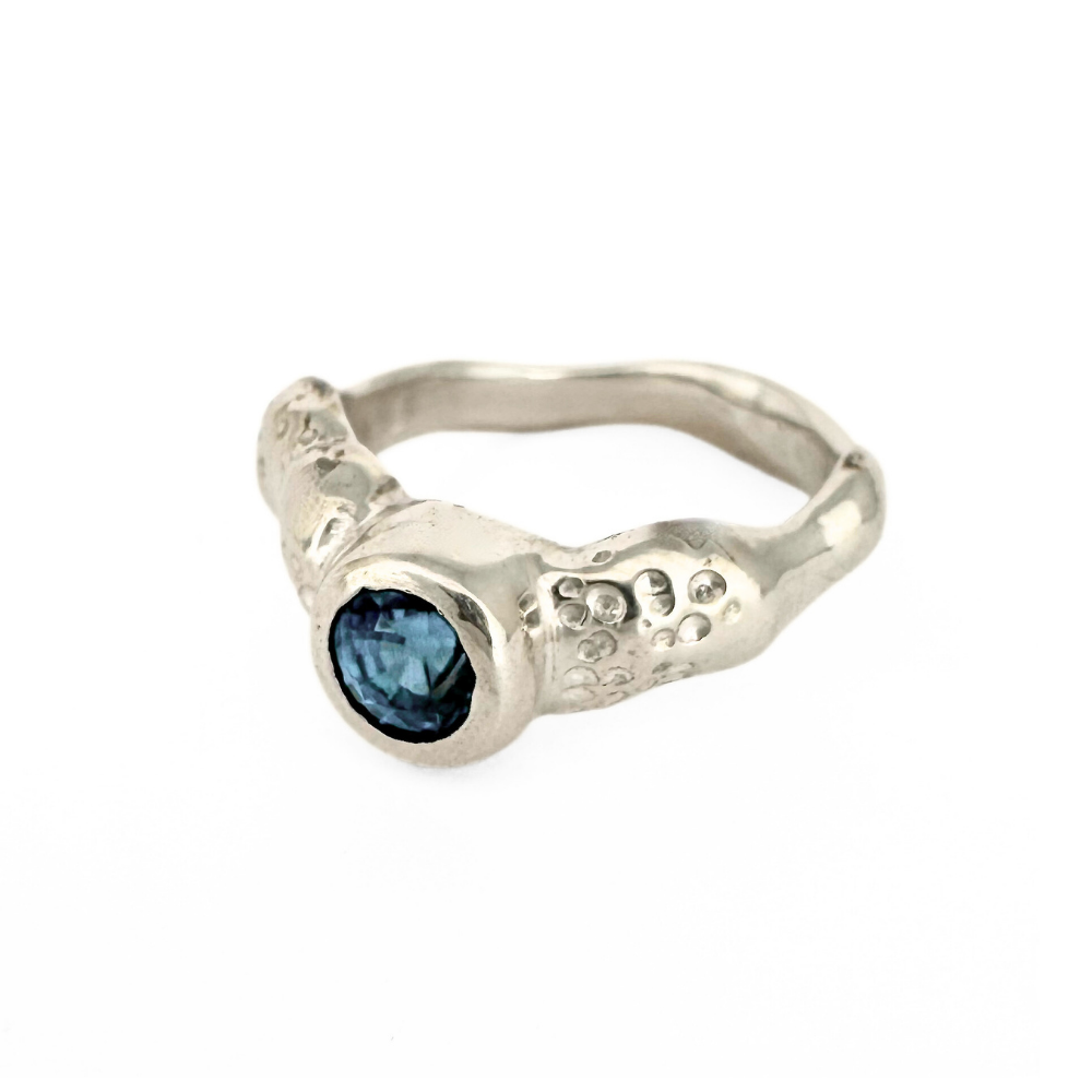 London Blue Topaz Coral Ring