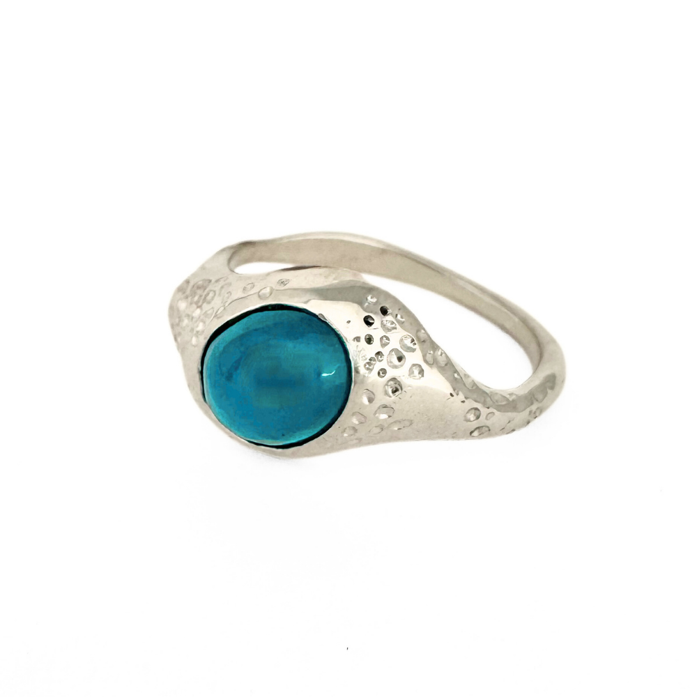 Small Oval Coral Ring