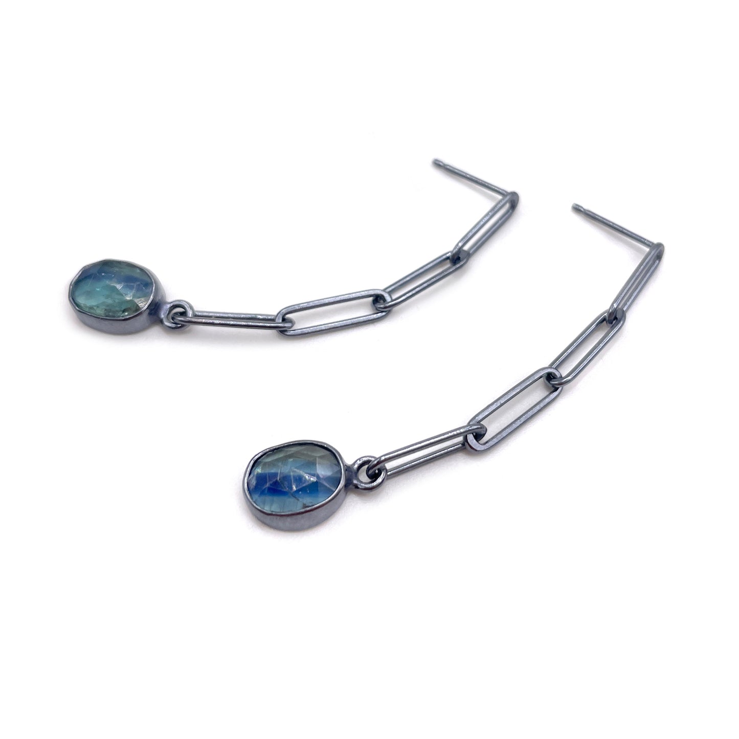 Mini Link Kyanite Earrings