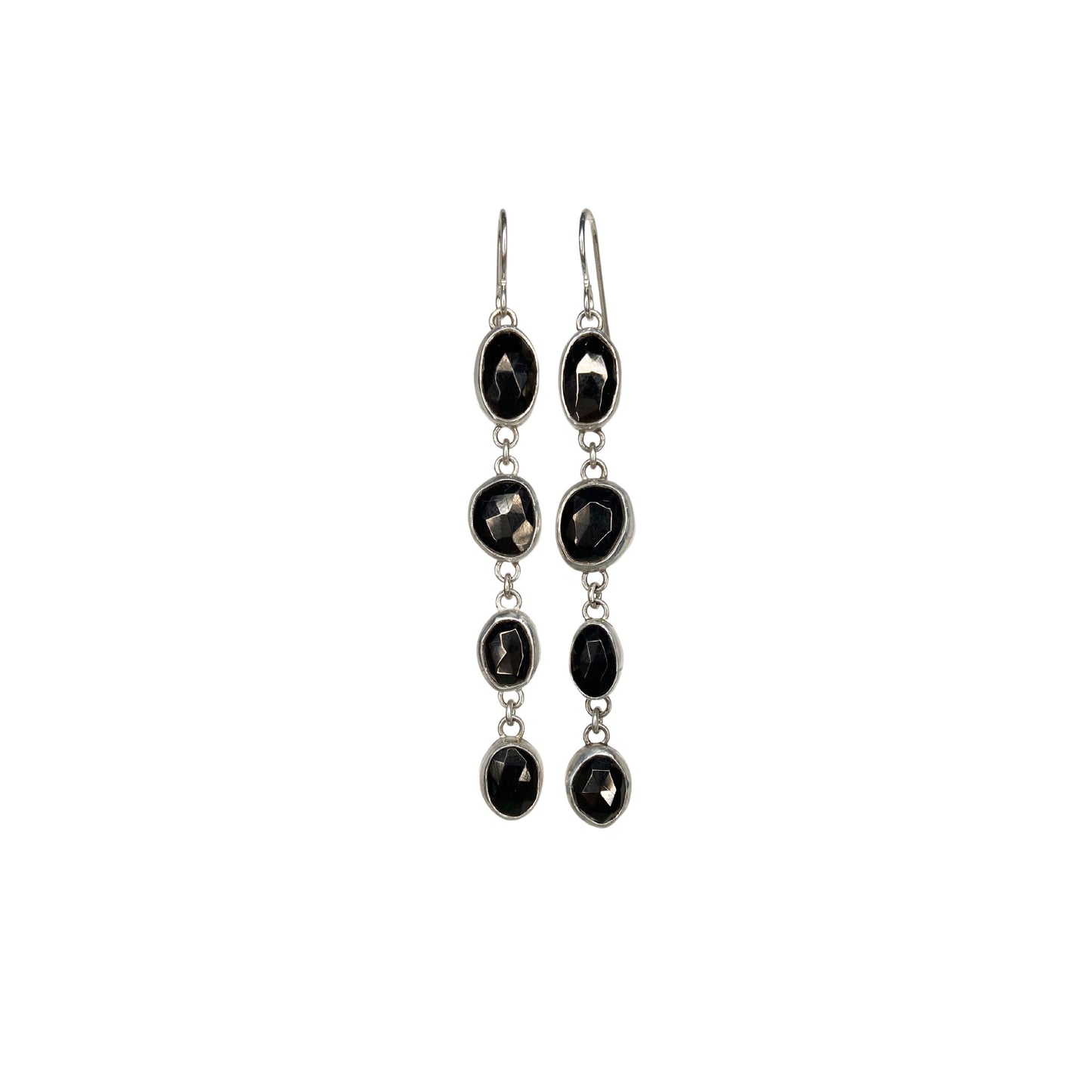 Oval Hematitie Dangle Earrings