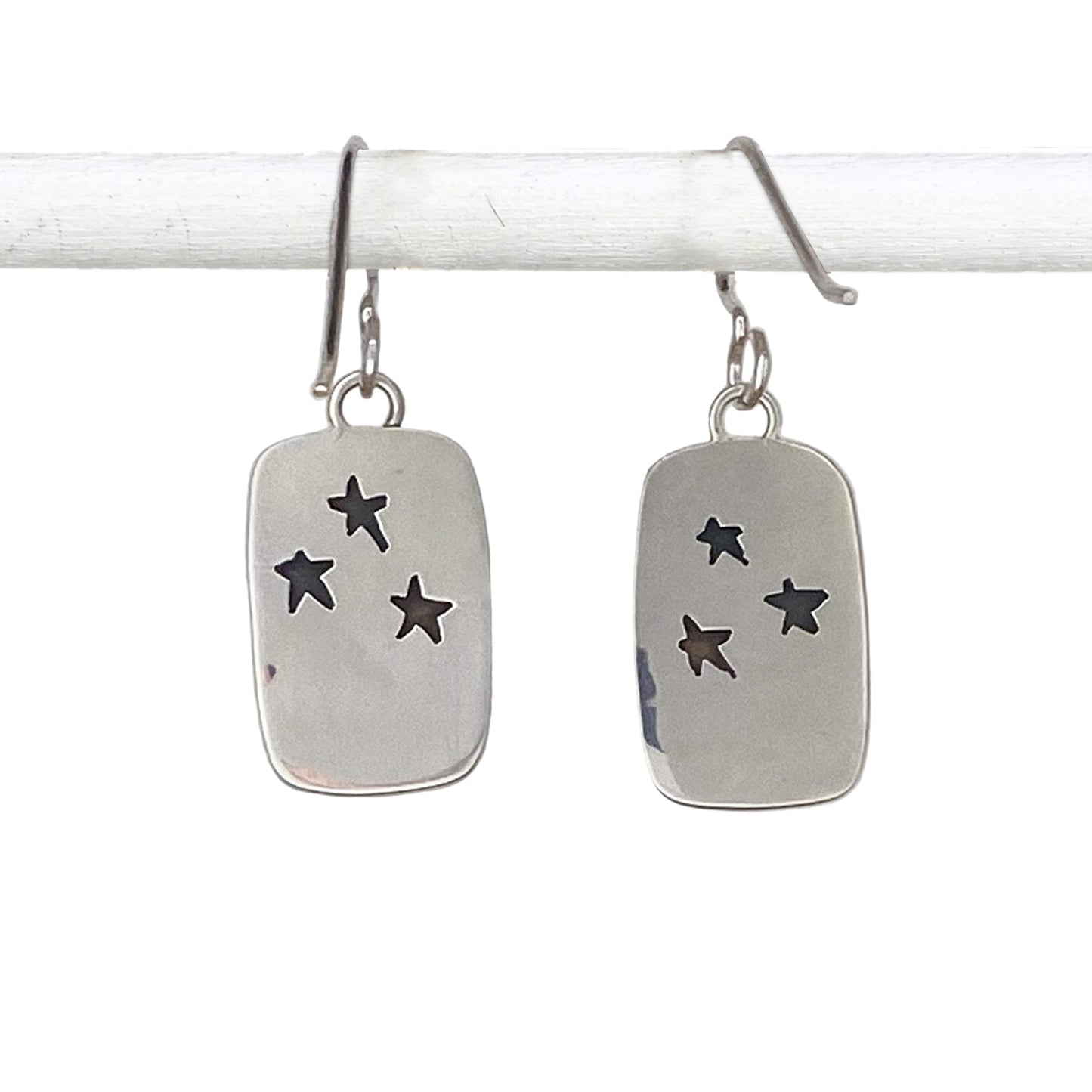 Landscape Jasper Earrings with Stars