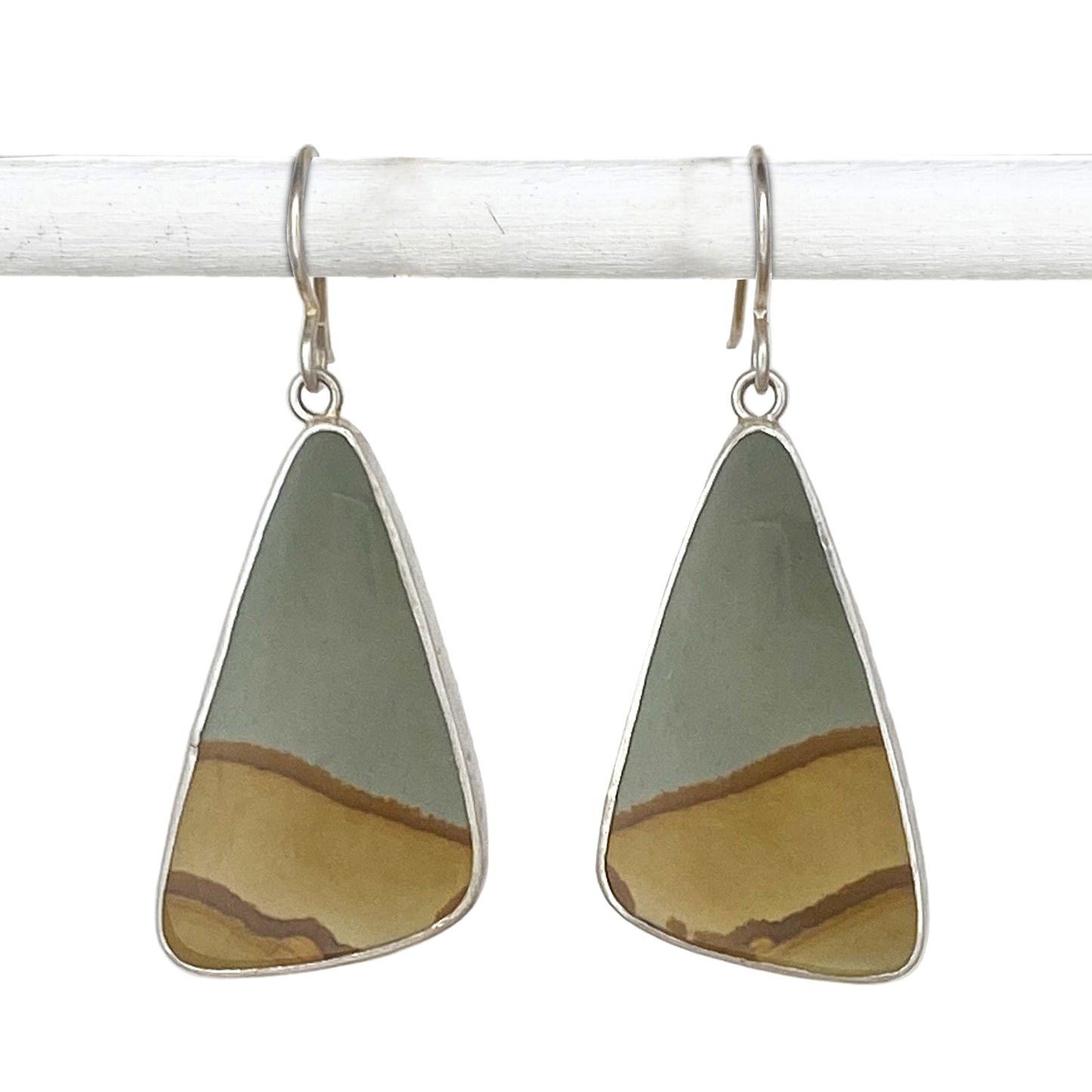 Landscape Jasper Earrings with Trees