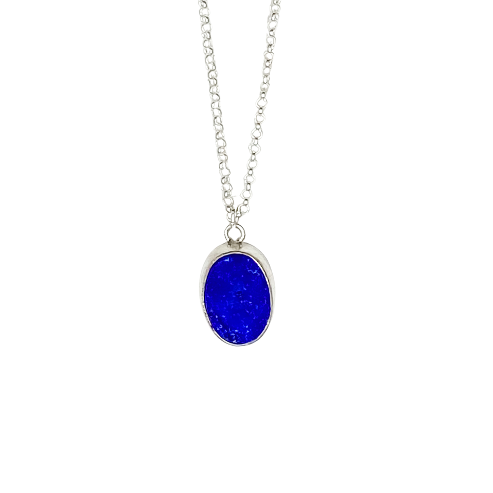 Oval Lapis Pendant Necklace