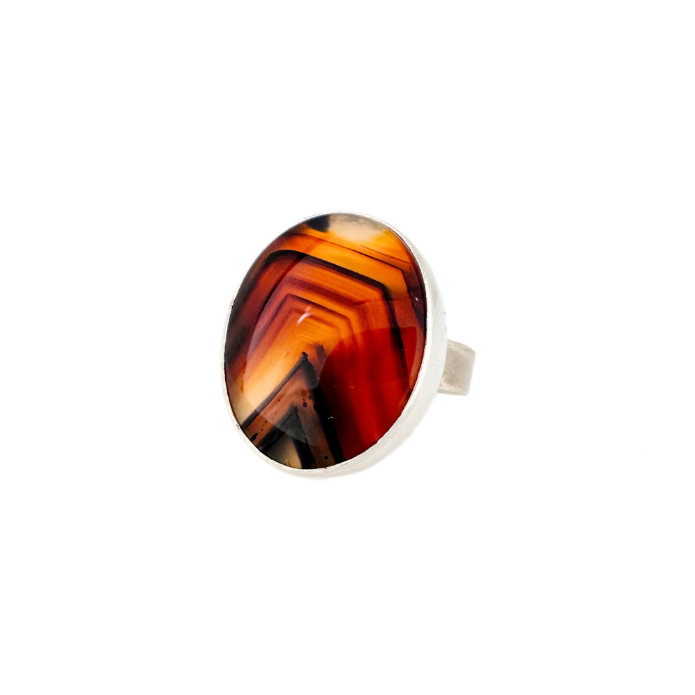 Montana Agate Landscape Ring