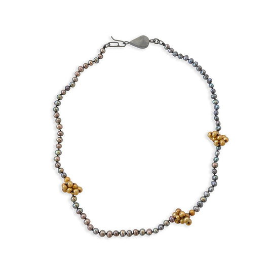 Oxi Pearl Knot Chain, Black