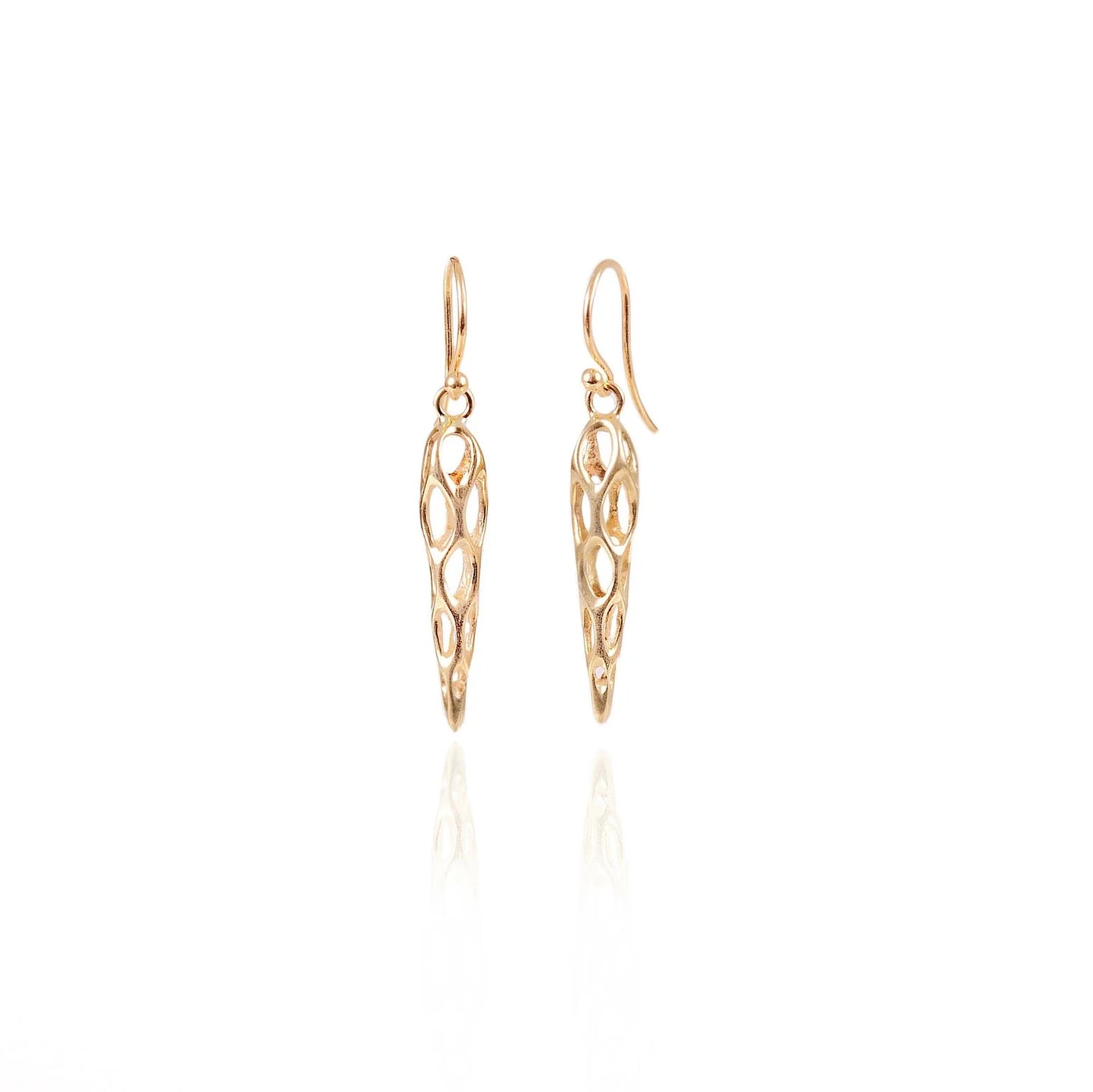Cholla earrings in 14k yellow gold