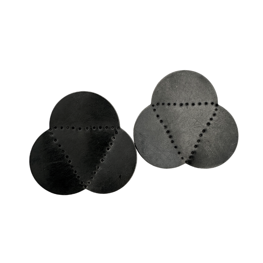 Scalloped & Faceted EARRINGS- Tri Fold Posts