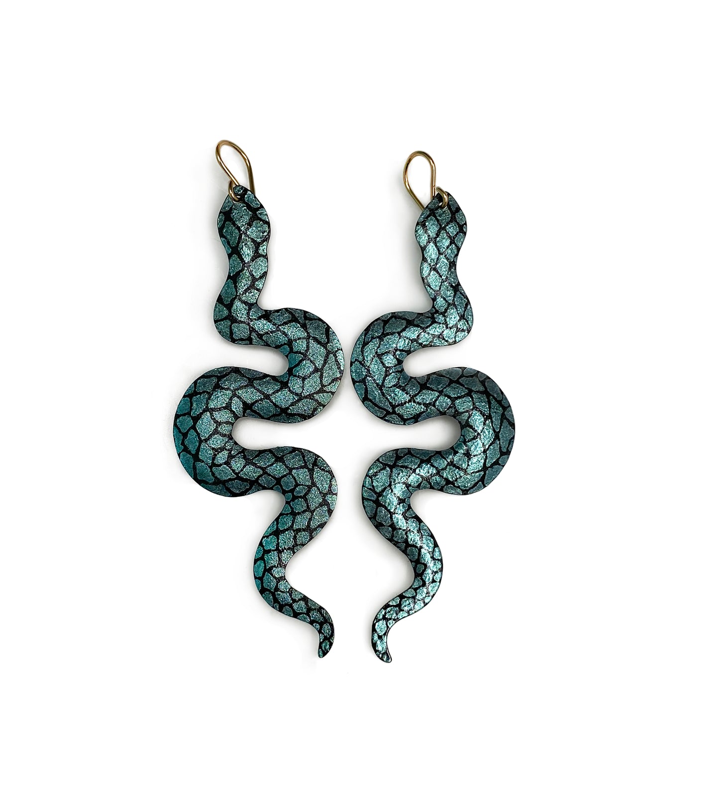 Mint Snakebite Earrings Dangle
