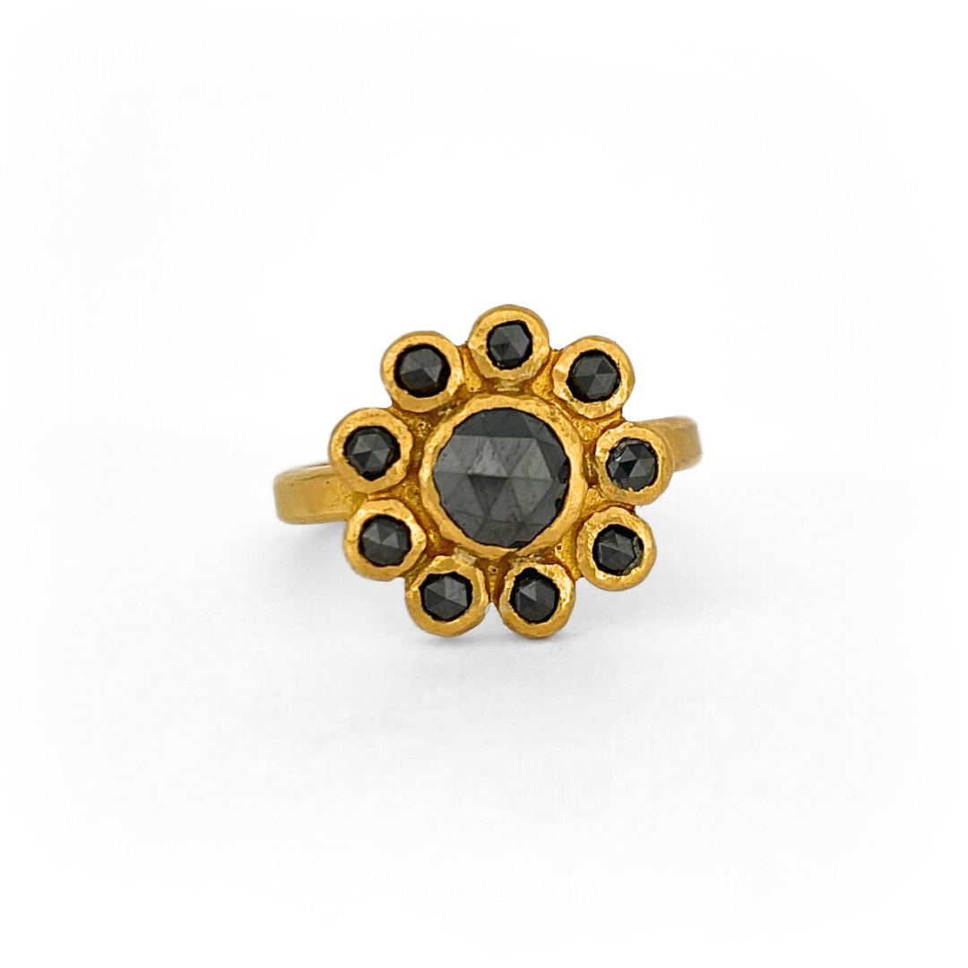 Ship Wrecked Black Diamond Ring