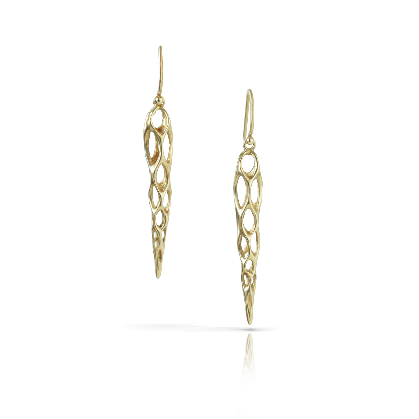 Cholla earrings in 14k yellow gold