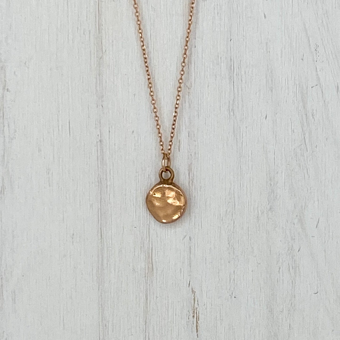 Small Hammered Circle Pendant