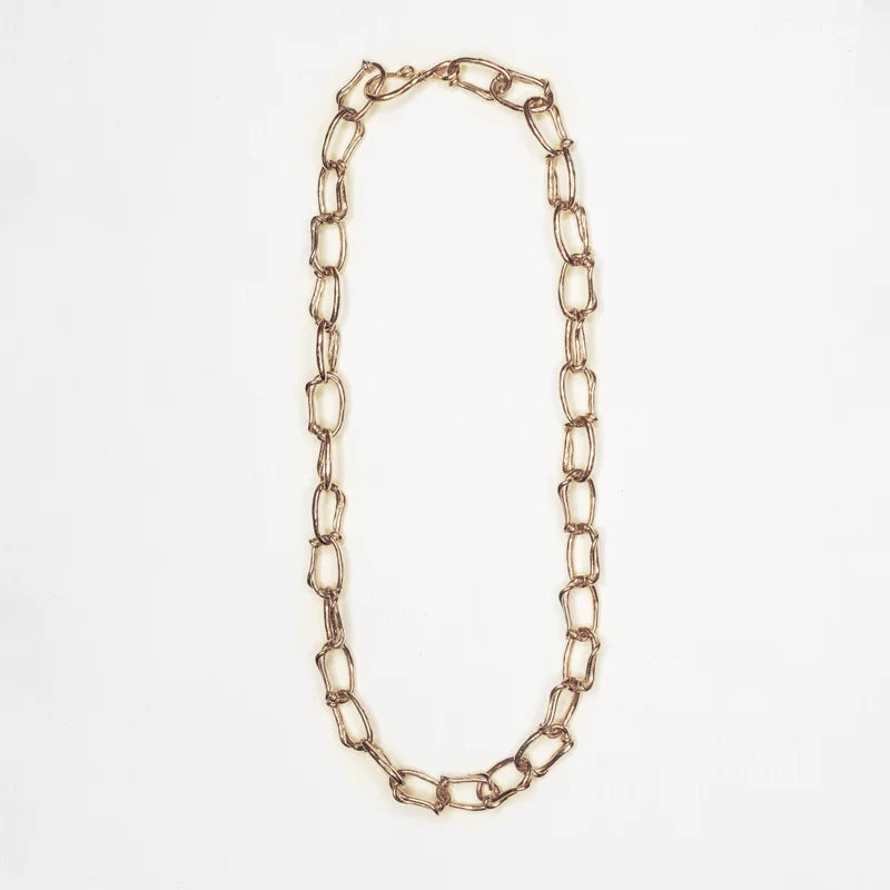 14kt Oval Link Chunky Chain White or Yellow Gold Necklace