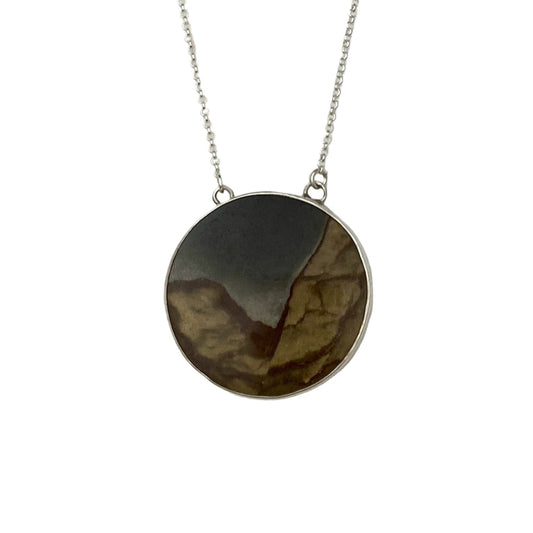 Landscape Jasper Pendant with Stars