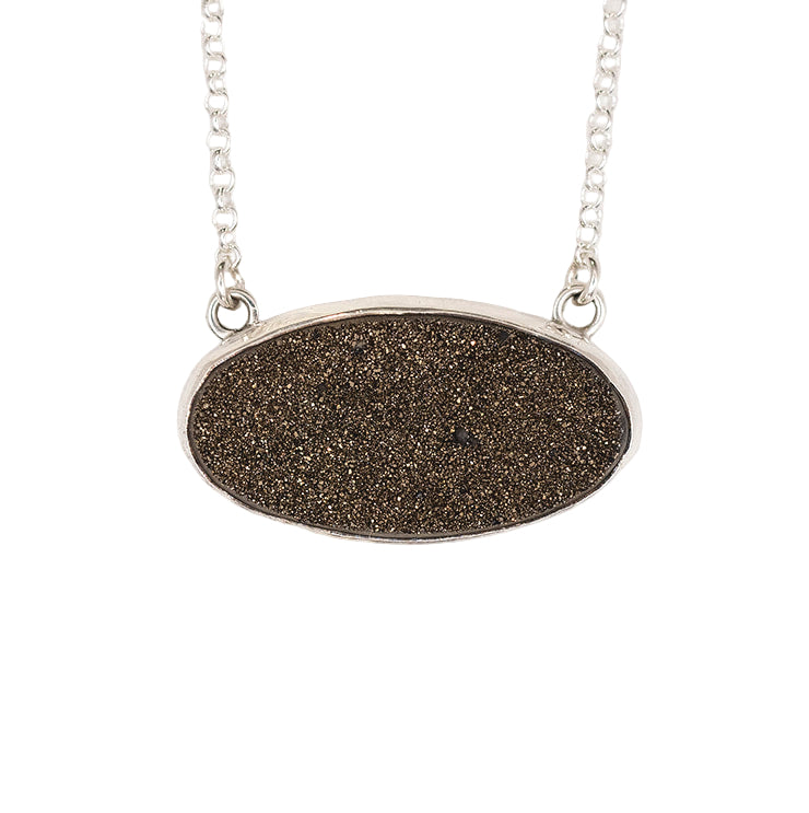 Oval Druzy Pendant