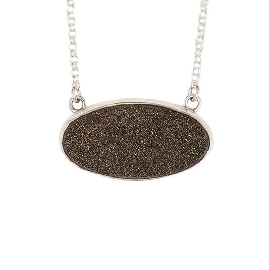 Oval Druzy Pendant