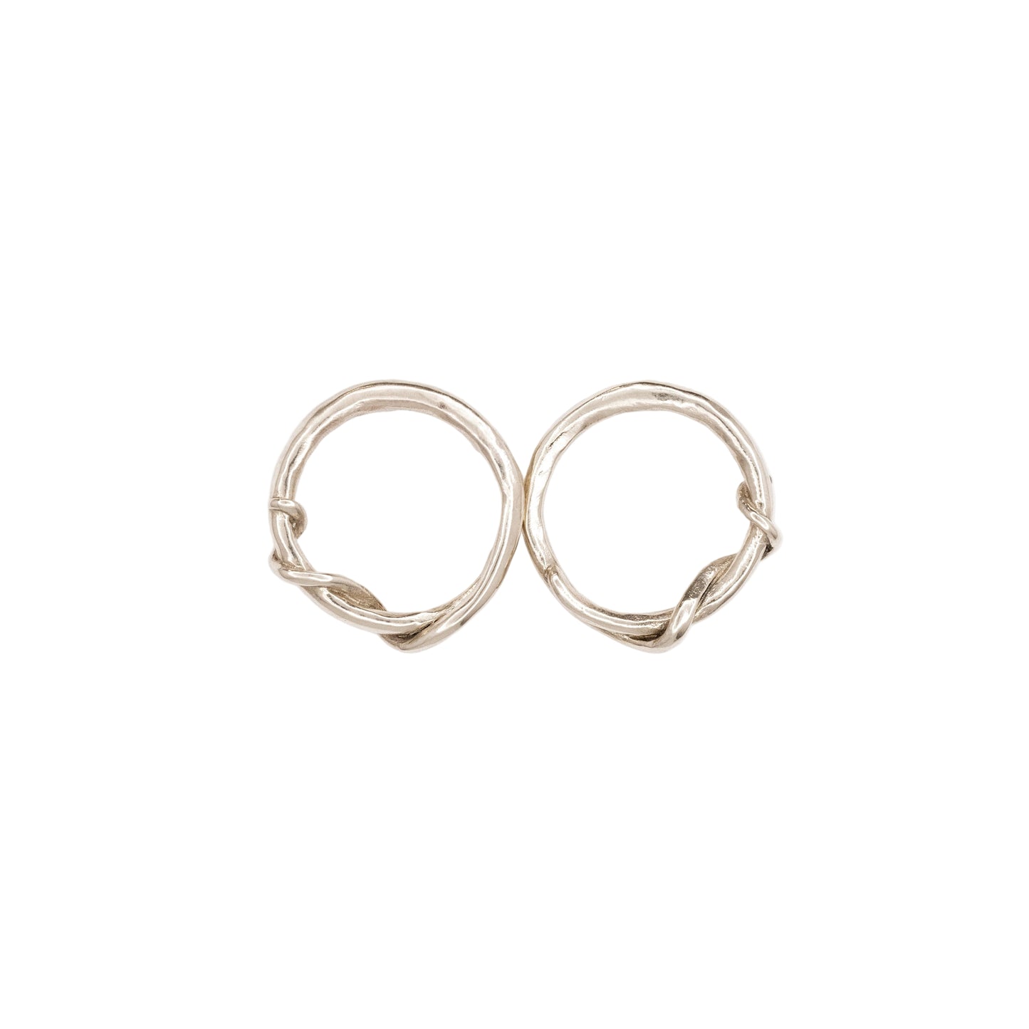 14k Small Circle Yellow or White Gold Posts