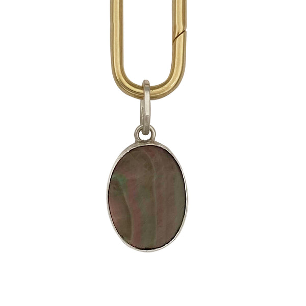 Large Mother of Pearl Oval Charm