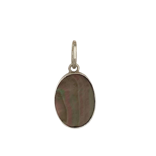Large Mother of Pearl Oval Charm
