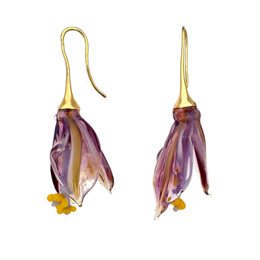 Bougainvillea Earrings - Purple