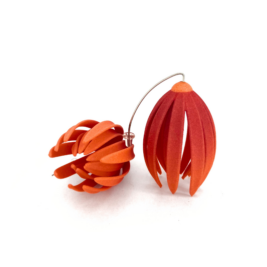 Blossom Drop Earrings, Orange
