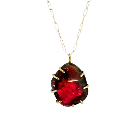 Watermelon Tourmaline Necklace
