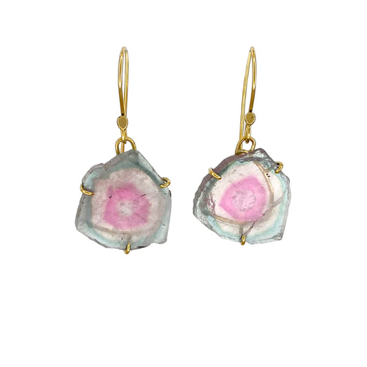 14k Gold Tourmaline Earrings