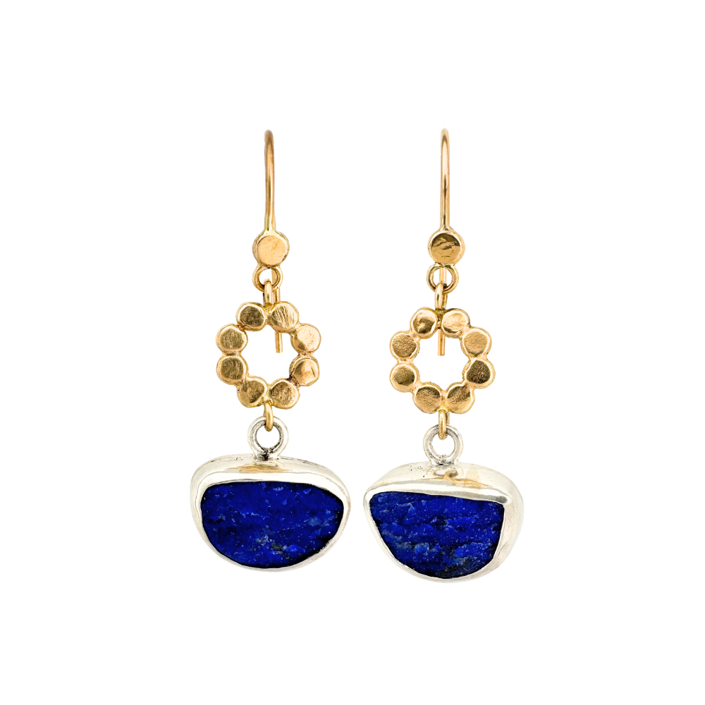Lapis and Floret Dangle