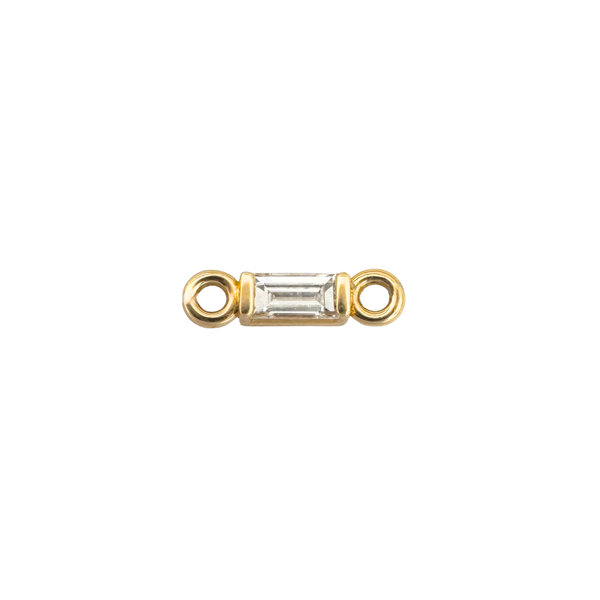 14k Gold Baguette Diamond Link