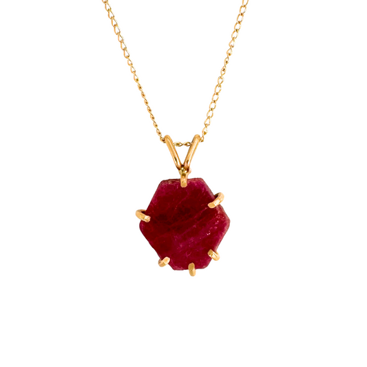 Natural Ruby Crystal Necklace