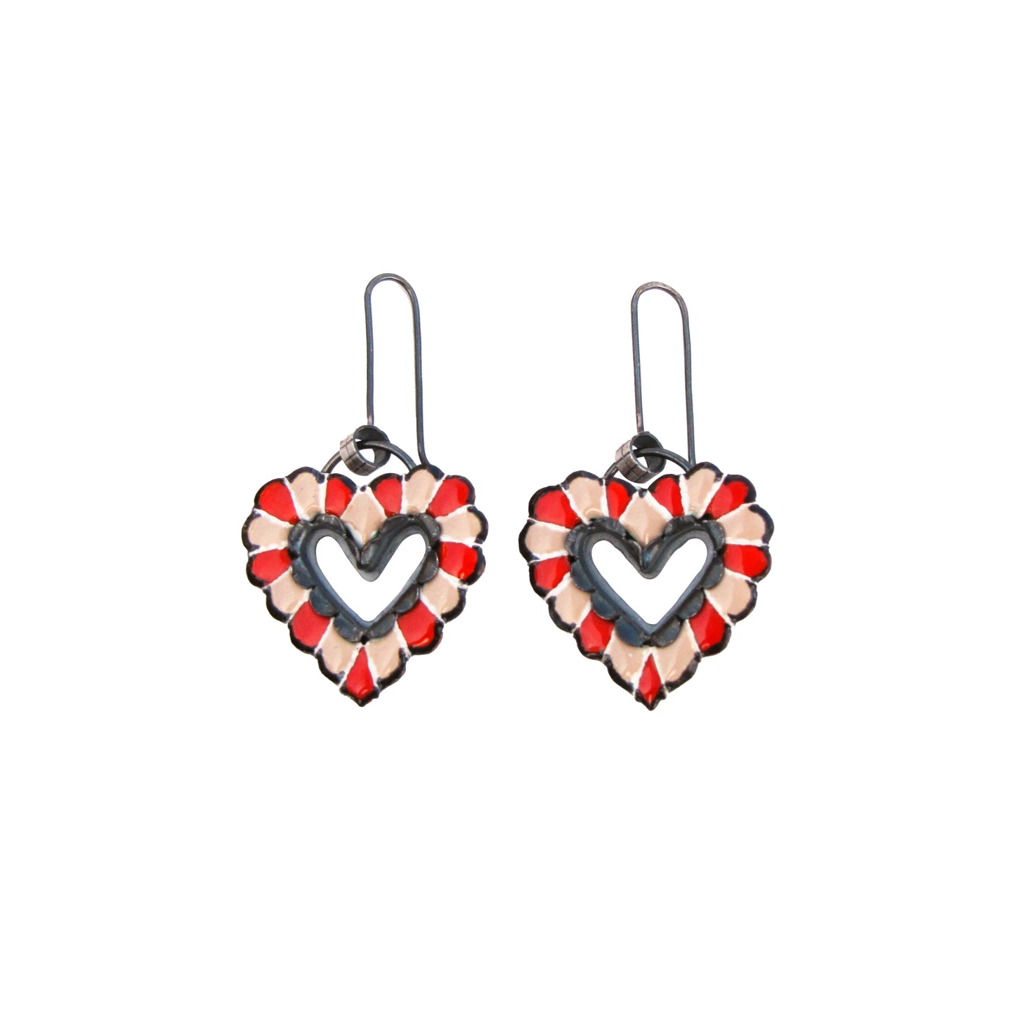 Laal Paan (red heart) earrings