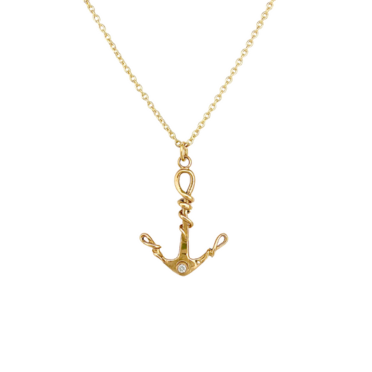 14kt Liana Anchor with Diamond