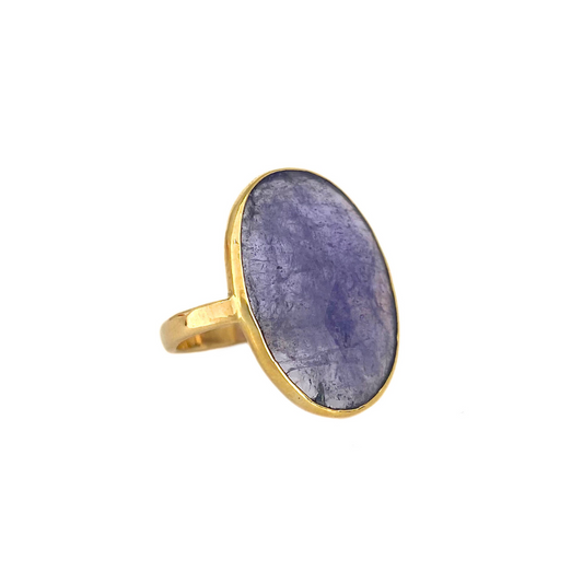 14kt Yellow Gold Rose Cut Tanzanite Ring