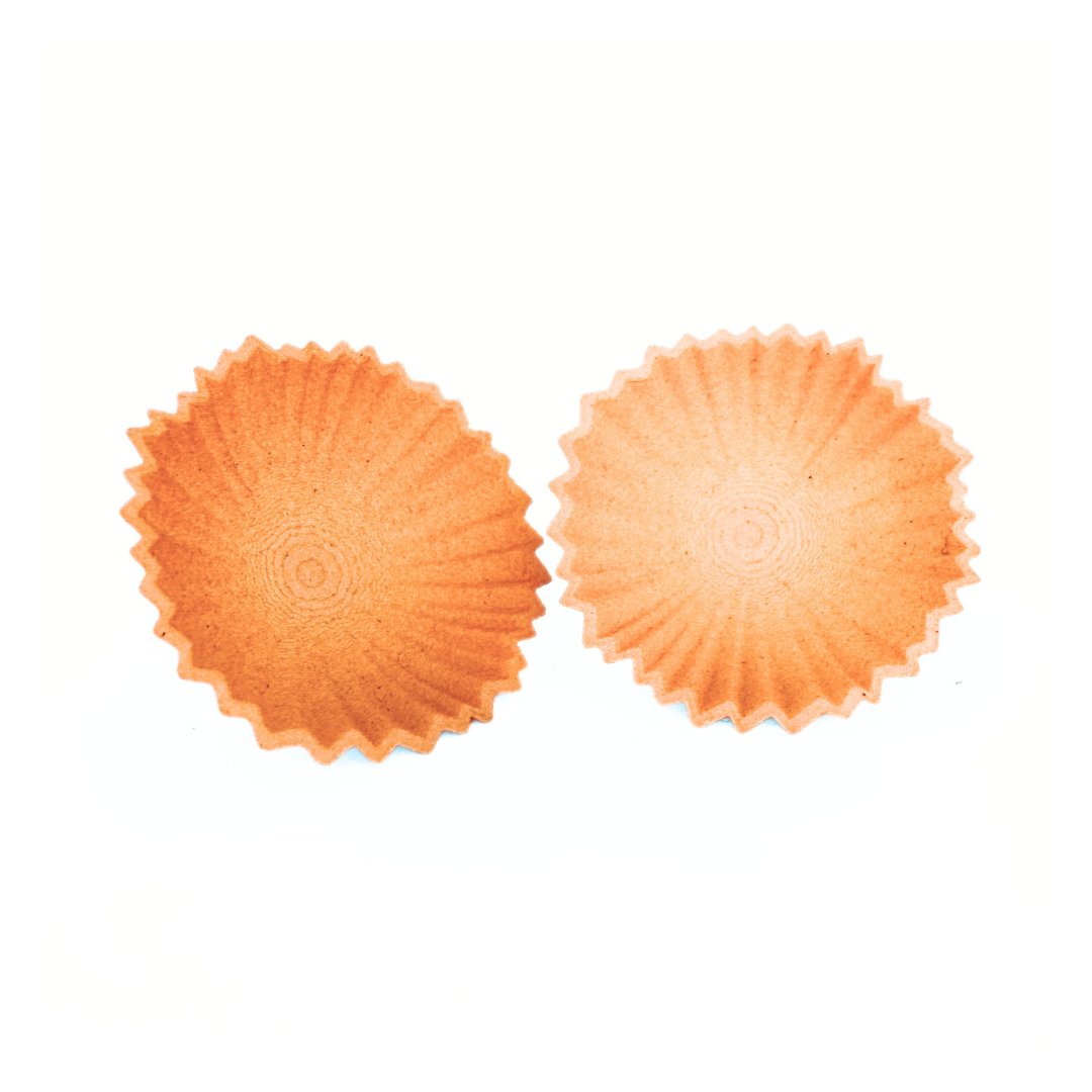 Pleated Buttons - Peach