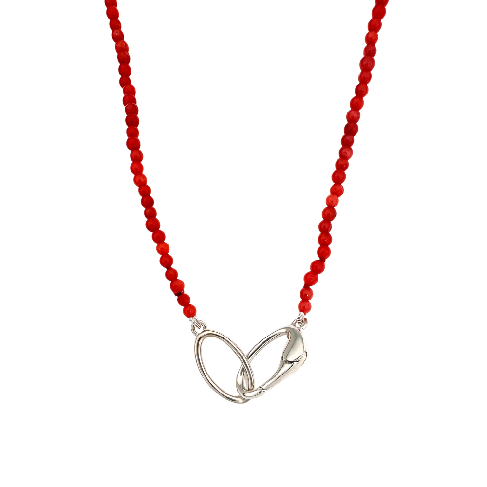 Red Coral Beaded Necklace
