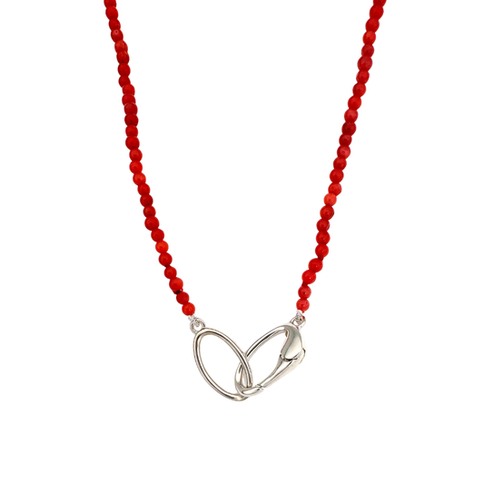Red Coral Beaded Necklace