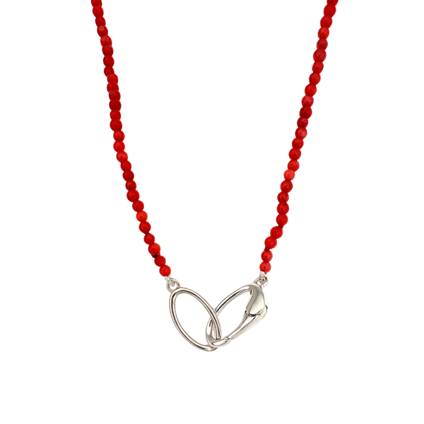 Red Coral Beaded Necklace