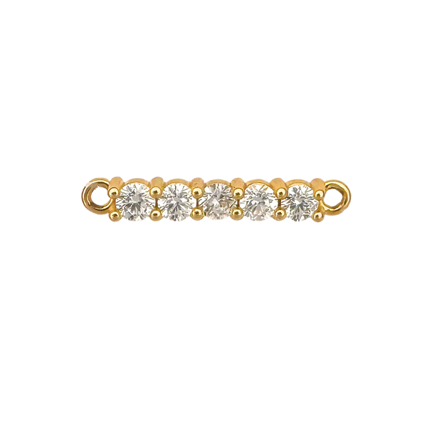 14k Gold Diamond Bar Link