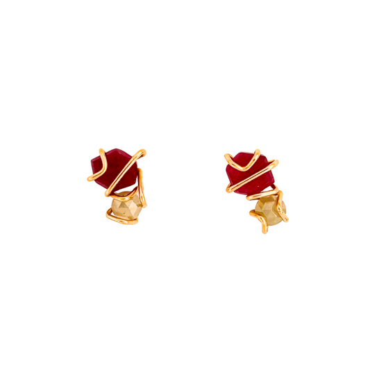 Ruby Crystals Earrings