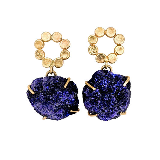 Azurite Geode and Floret Posts