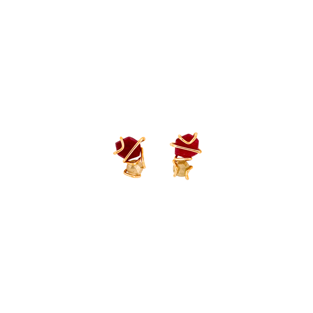 Ruby Crystals Earrings