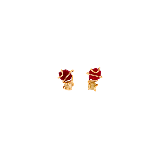 Ruby Crystals Earrings