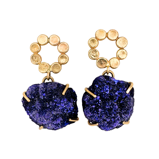 Azurite Geode and Floret Posts