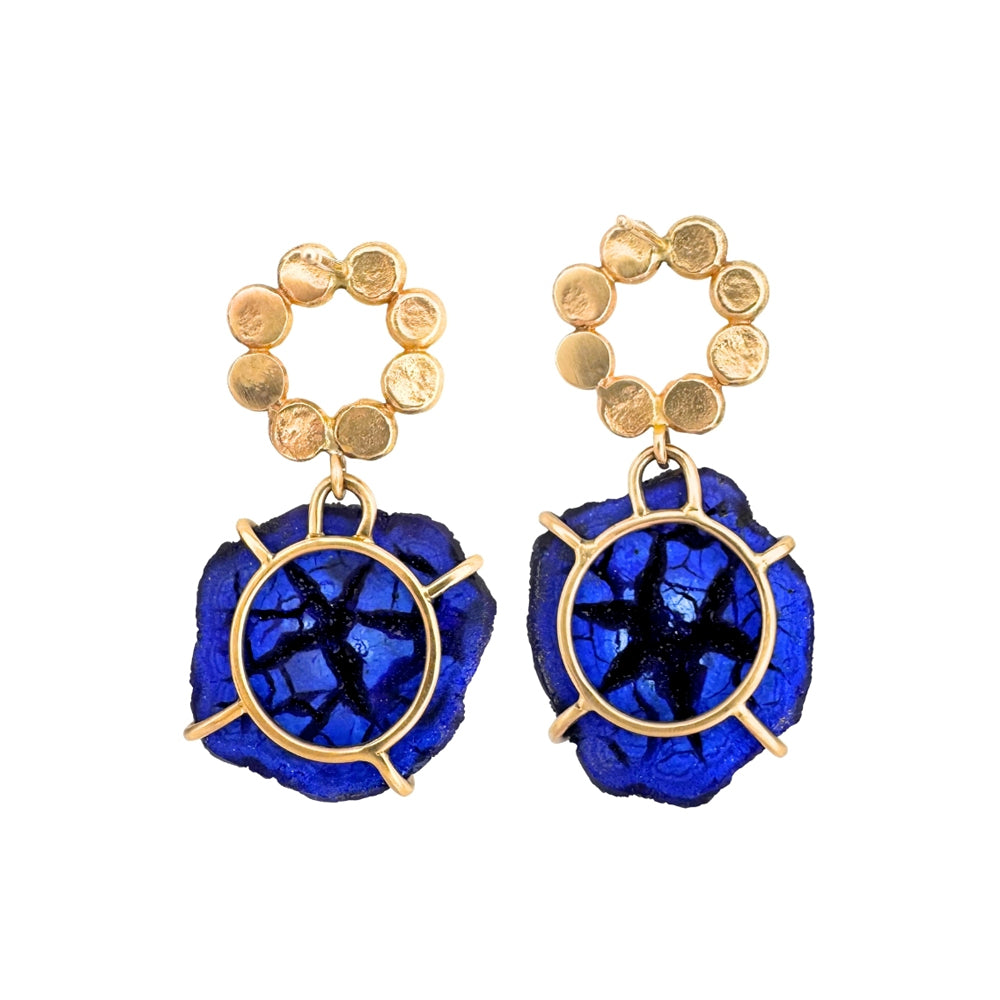 Azurite Geode and Floret Posts