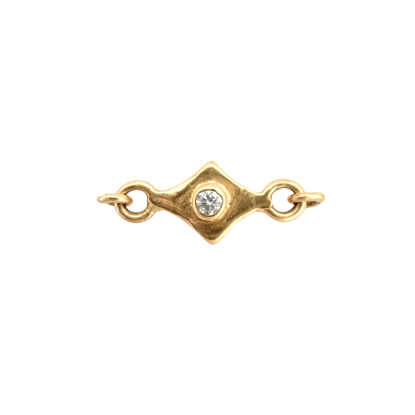 14k Gold Diamond Sparkle Link