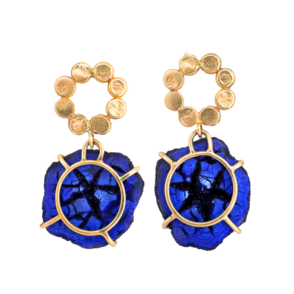 Azurite Geode and Floret Posts