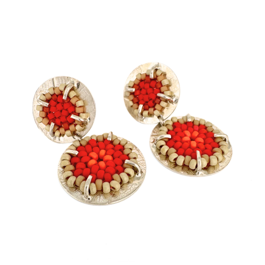 Small Double Flat Earrings
