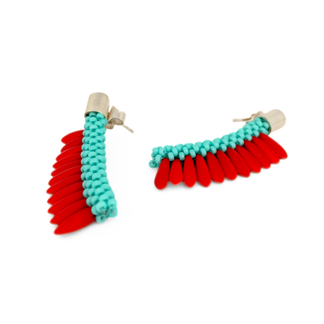 Long rice earrings